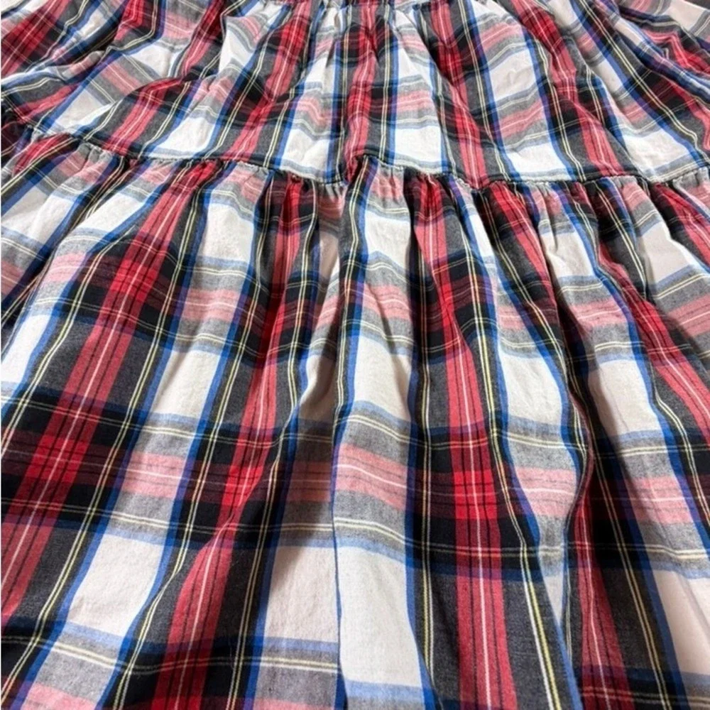 Crewcuts Girls Tartan Plaid Tiered Long Sleeve Dress 10 Holiday Christmas Preppy
